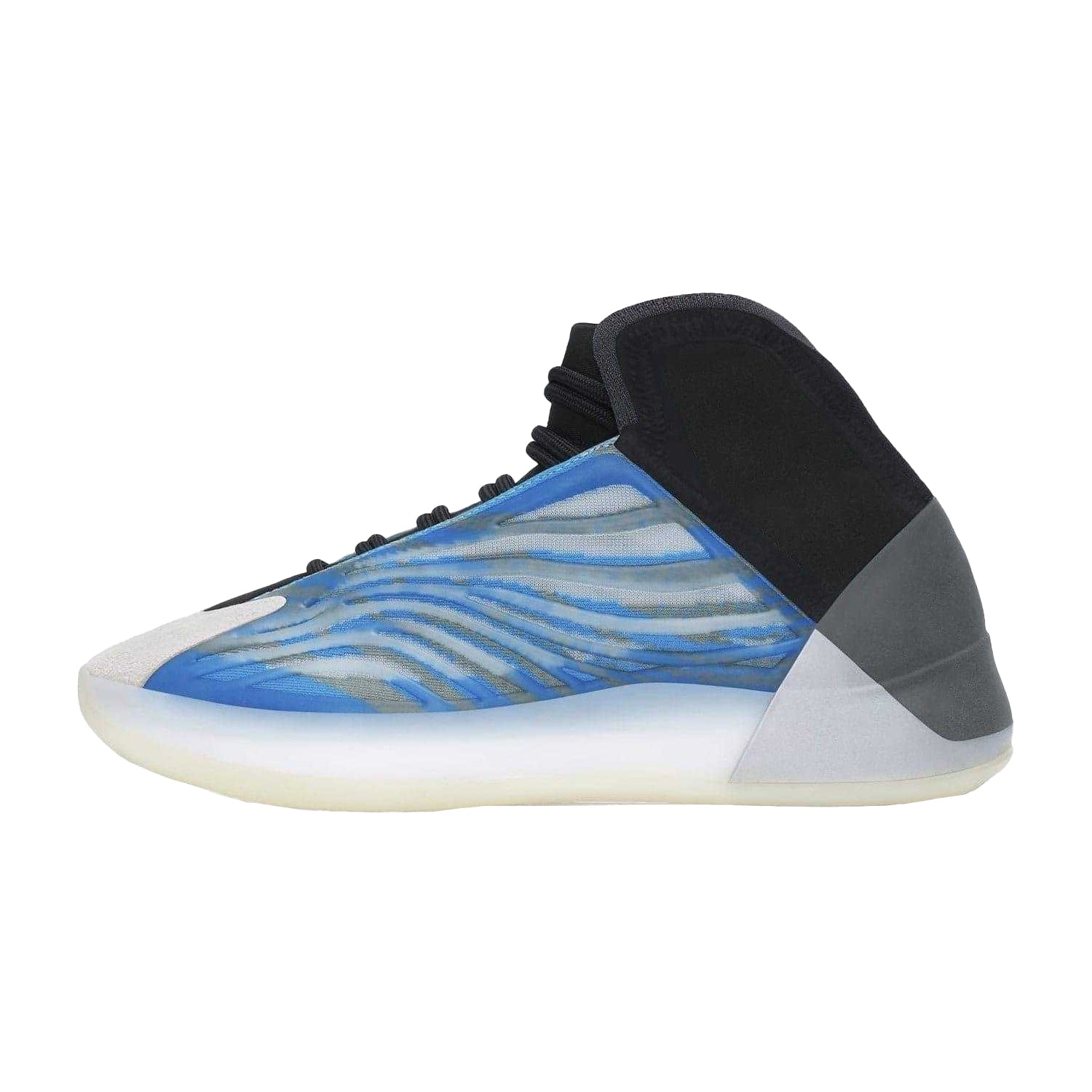 Frosted-Blue - Back - Yeezy Childrens-Kids Quantum Basketball Shoes