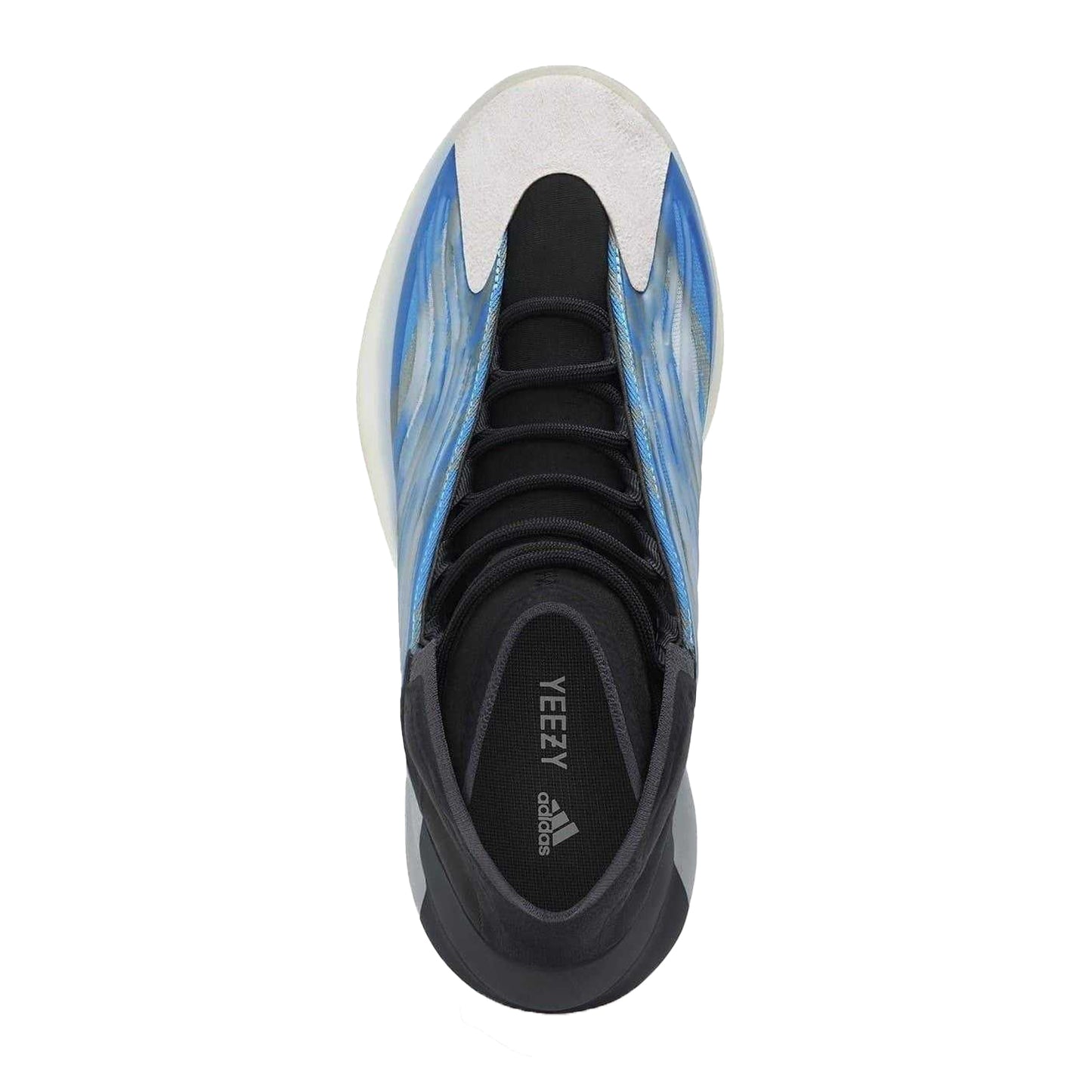 Frosted-Blue - Side - Yeezy Childrens-Kids Quantum Basketball Shoes