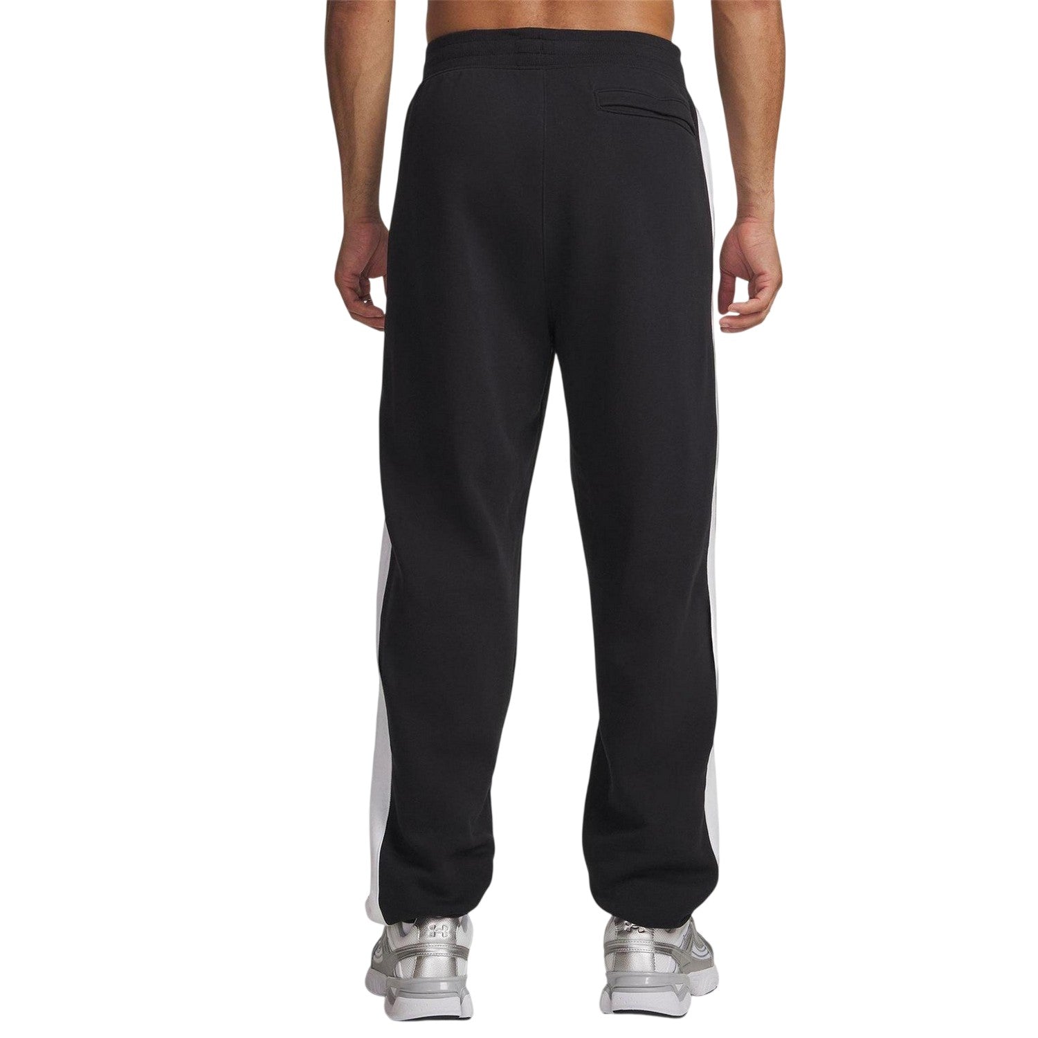 Black-White - Back - Under Armour Mens Rival Fleece Joggers