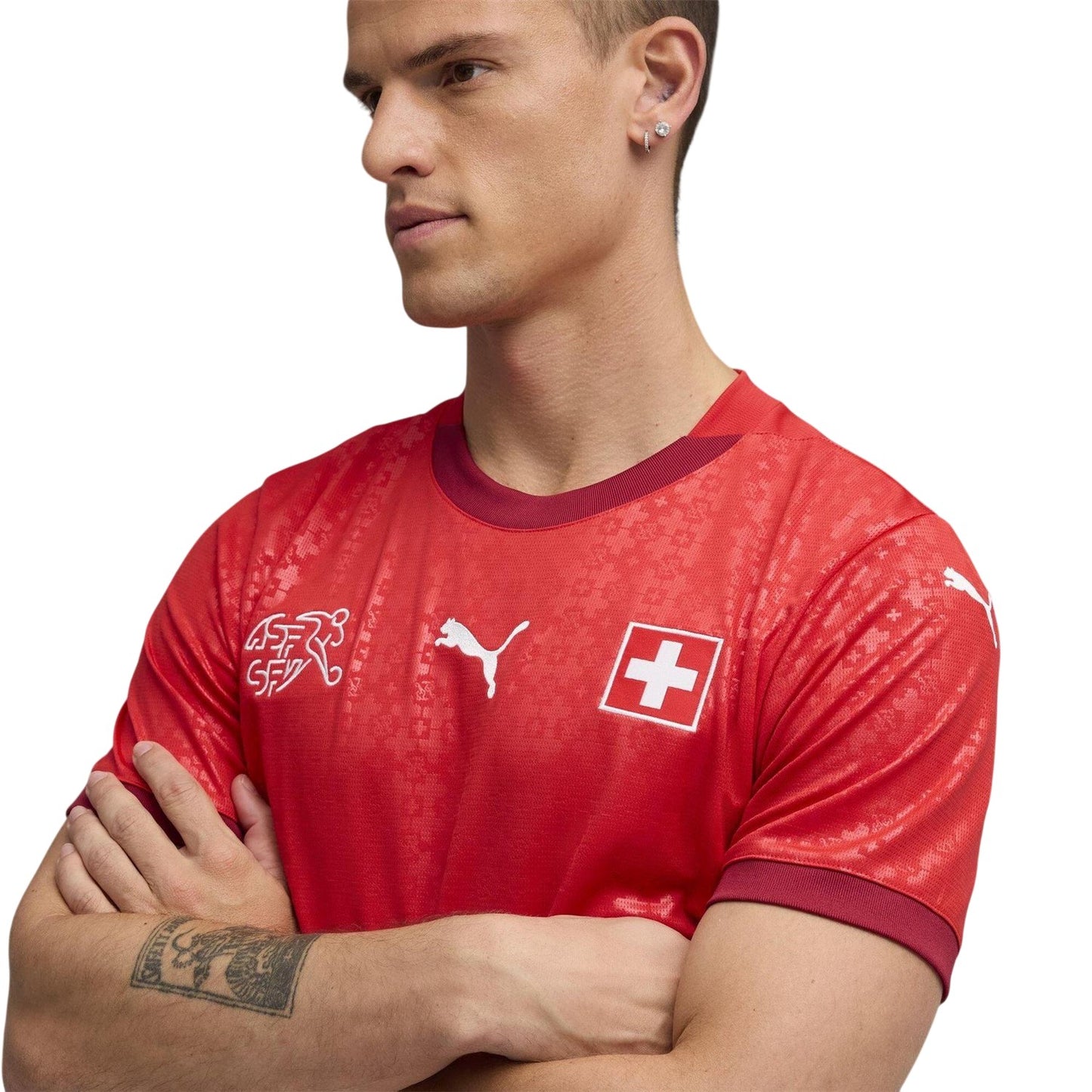 Red - Side - Switzerland Mens 2025 Puma Home Shirt