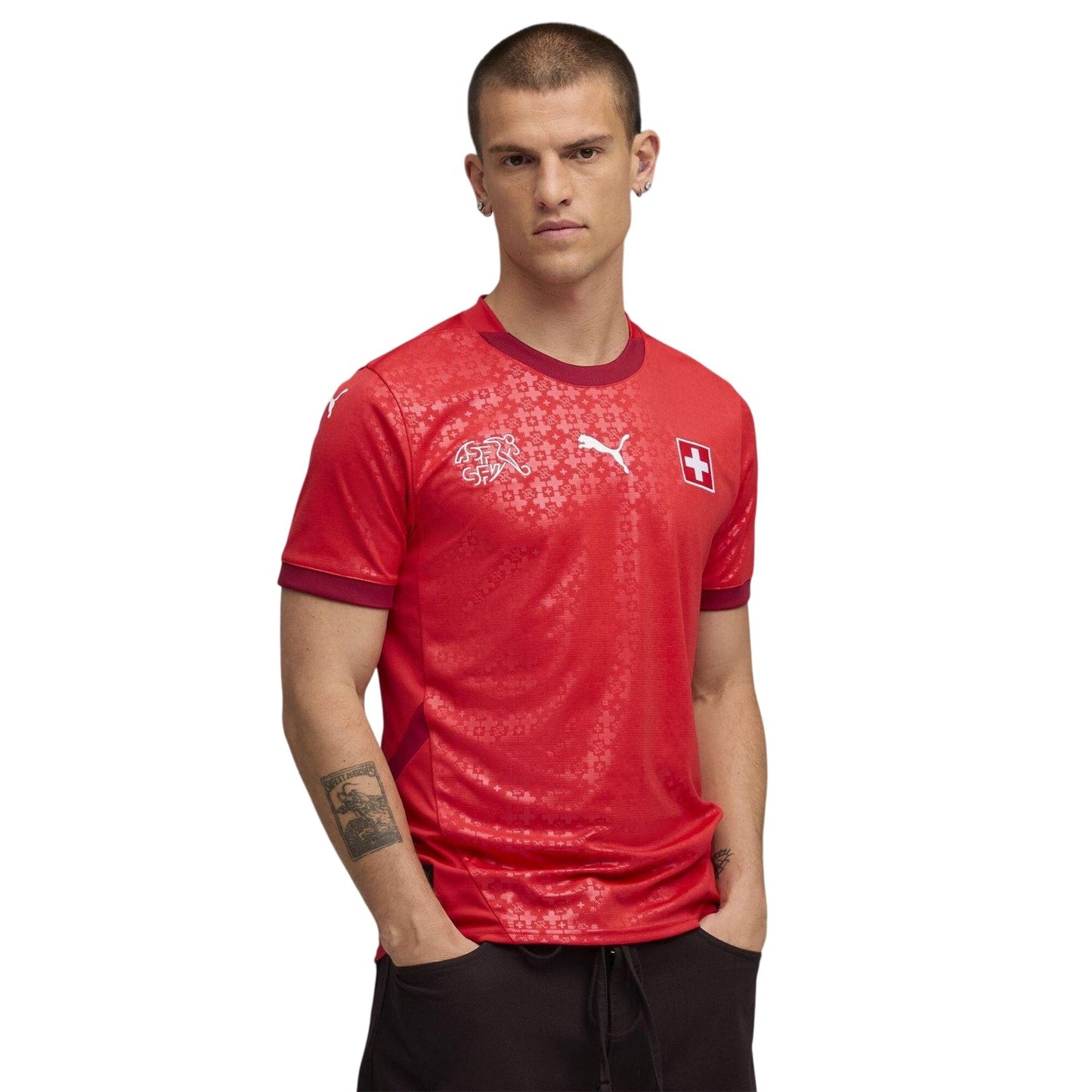 Red - Lifestyle - Switzerland Mens 2025 Puma Home Shirt