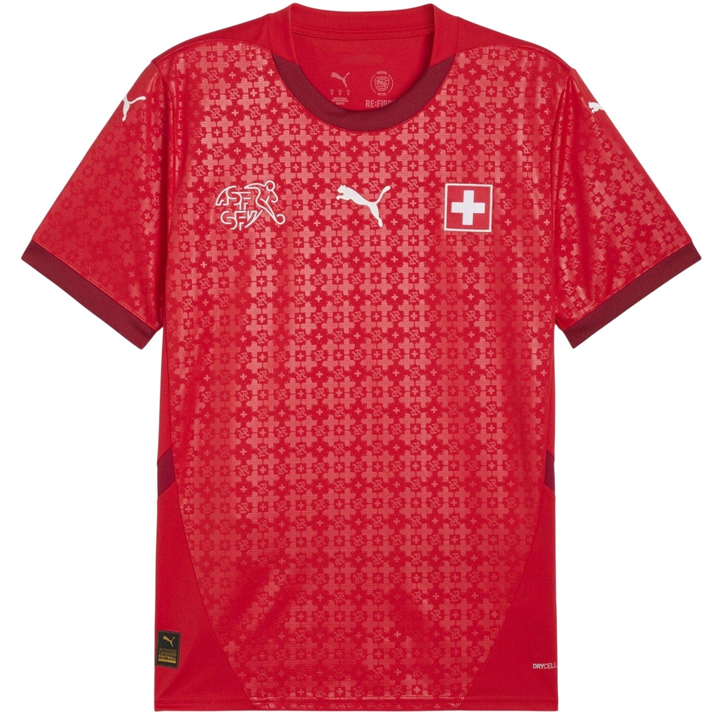 Red - Front - Switzerland Mens 2025 Puma Home Shirt