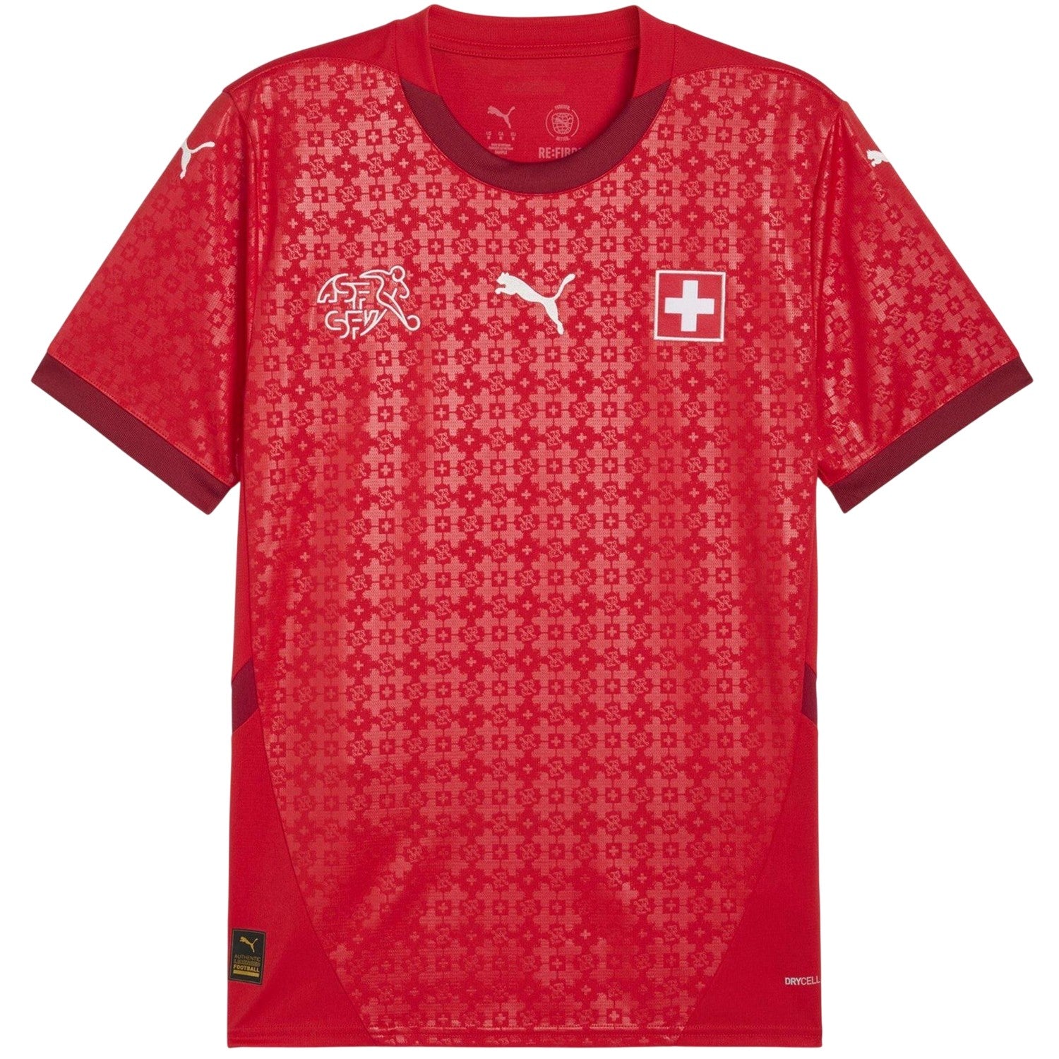 Red - Front - Switzerland Mens 2025 Puma Home Shirt