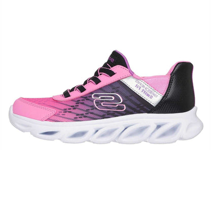 Pink - Back - Skechers Childrens-Kids Flex Glide Trainers