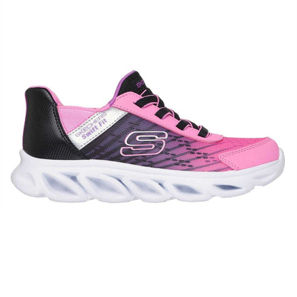 Pink - Side - Skechers Childrens-Kids Flex Glide Trainers