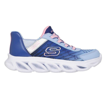 Navy - Side - Skechers Childrens-Kids Flex Glide Trainers