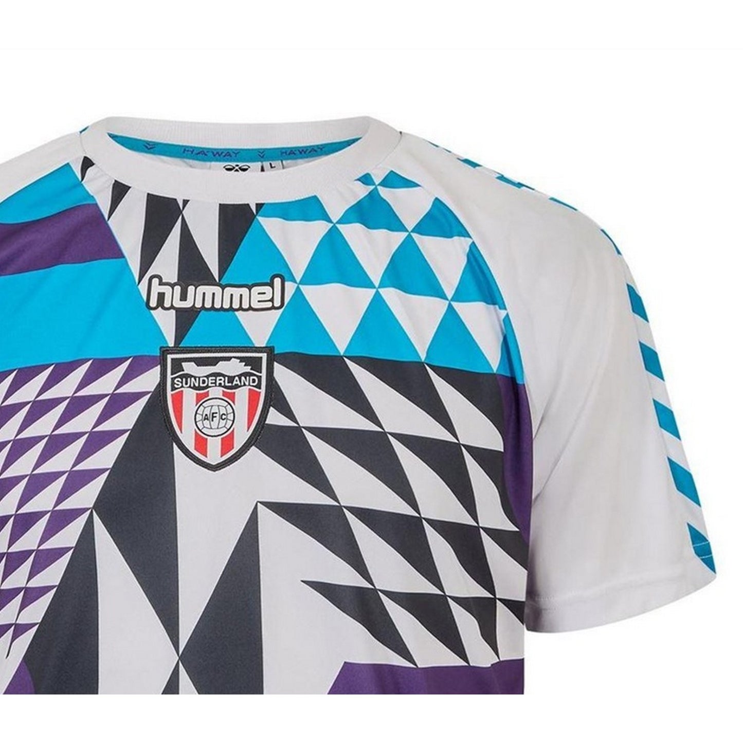 White-Blue - Side - Sunderland AFC Mens 1992-1993 Retro Football Shirt