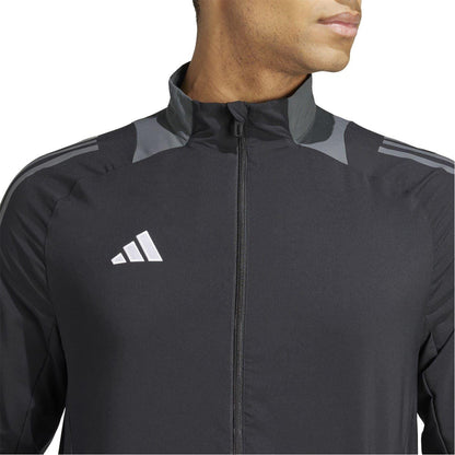 Black-Dark Grey - Side - Adidas Mens Trio 24 Track Jacket