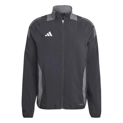 Black-Dark Grey - Front - Adidas Mens Trio 24 Track Jacket