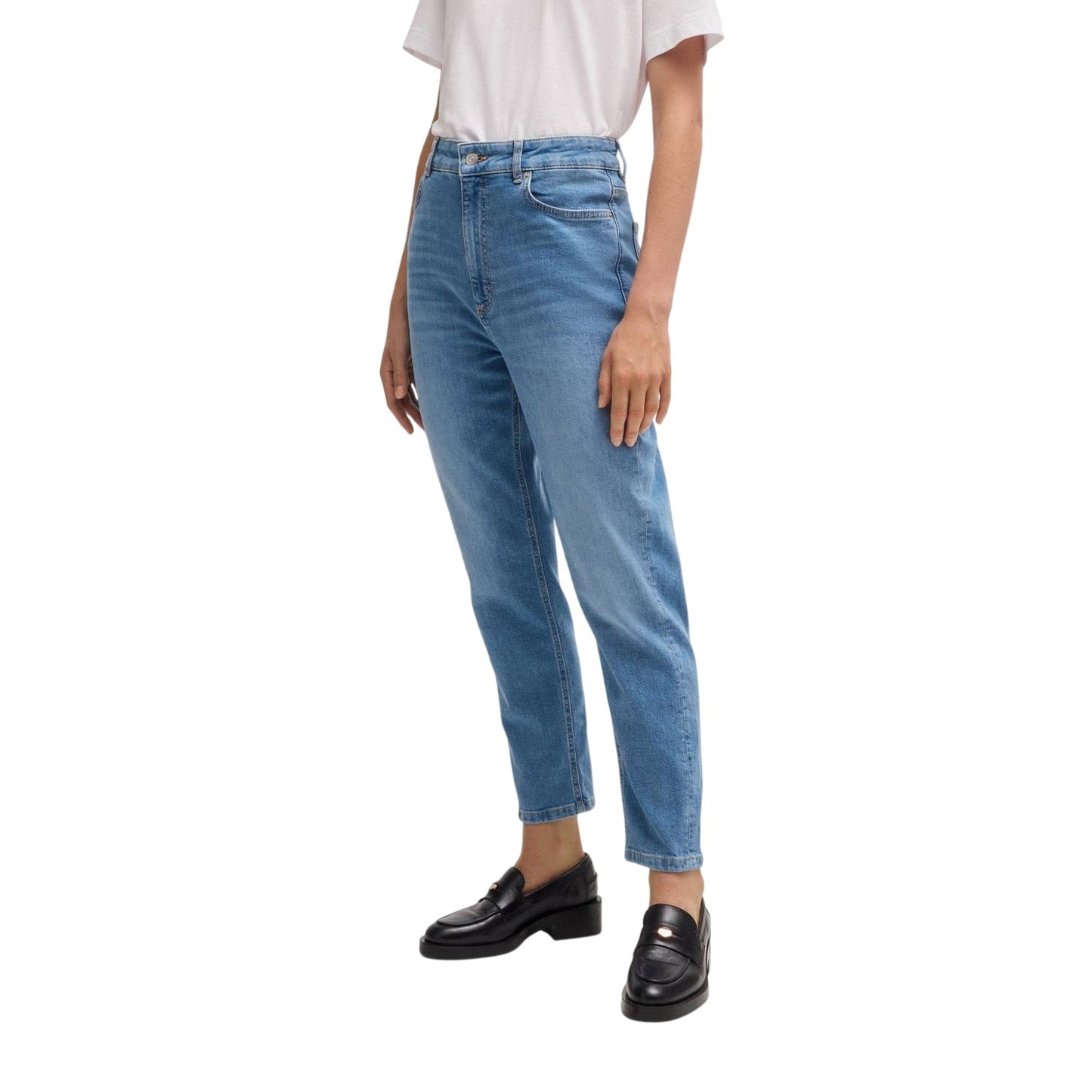 Bright Blue - Lifestyle - Boss Womens-Ladies Ruth Denim 5 Pockets Slim Jeans