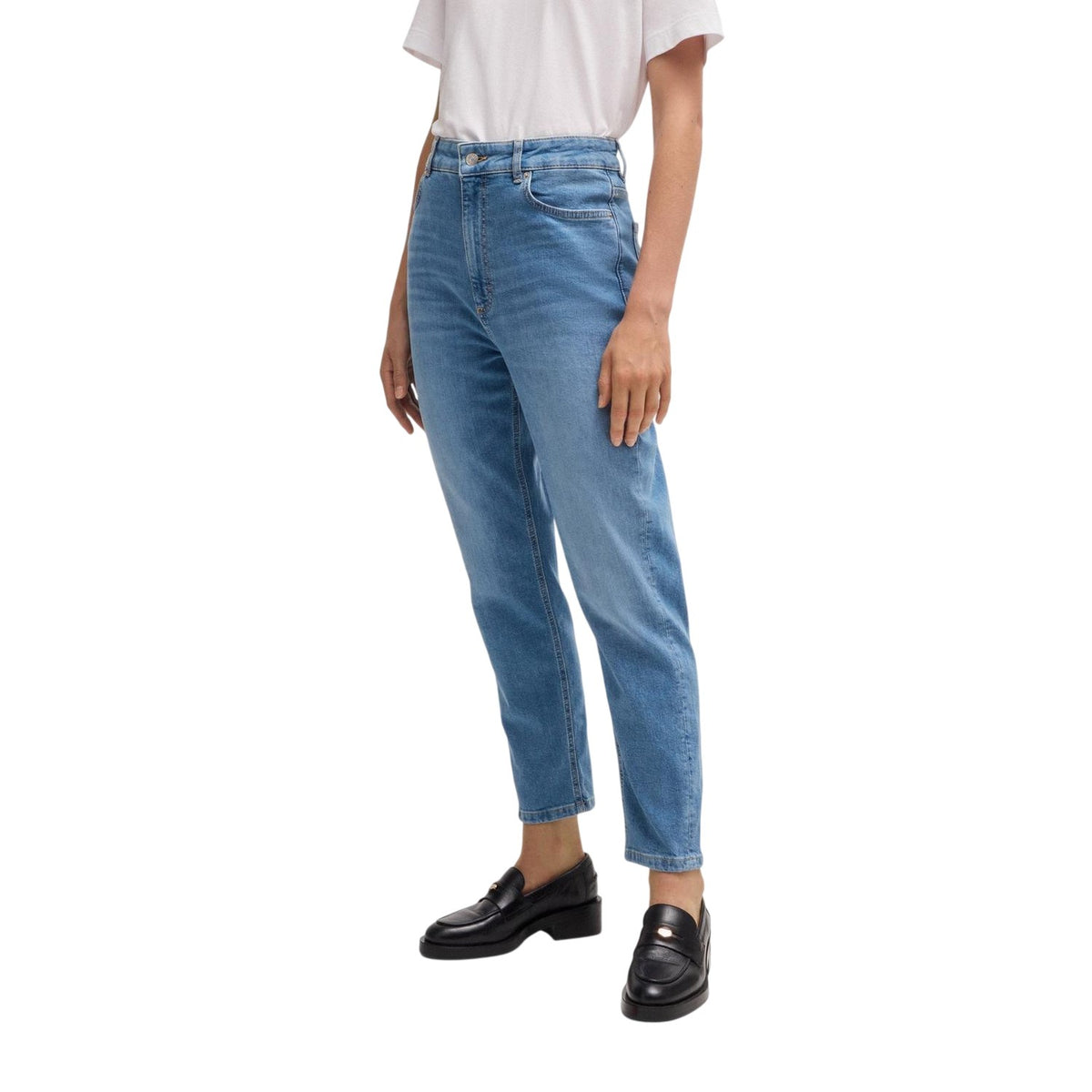 Bright Blue - Lifestyle - Boss Womens-Ladies Ruth Denim 5 Pockets Slim Jeans