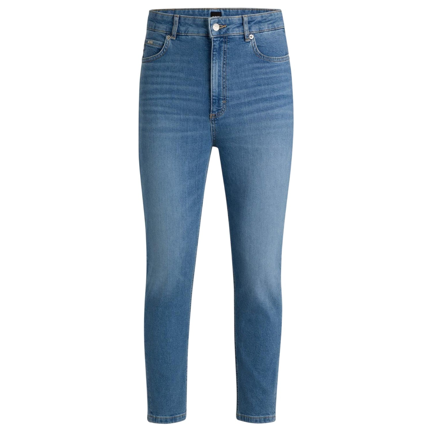 Bright Blue - Front - Boss Womens-Ladies Ruth Denim 5 Pockets Slim Jeans
