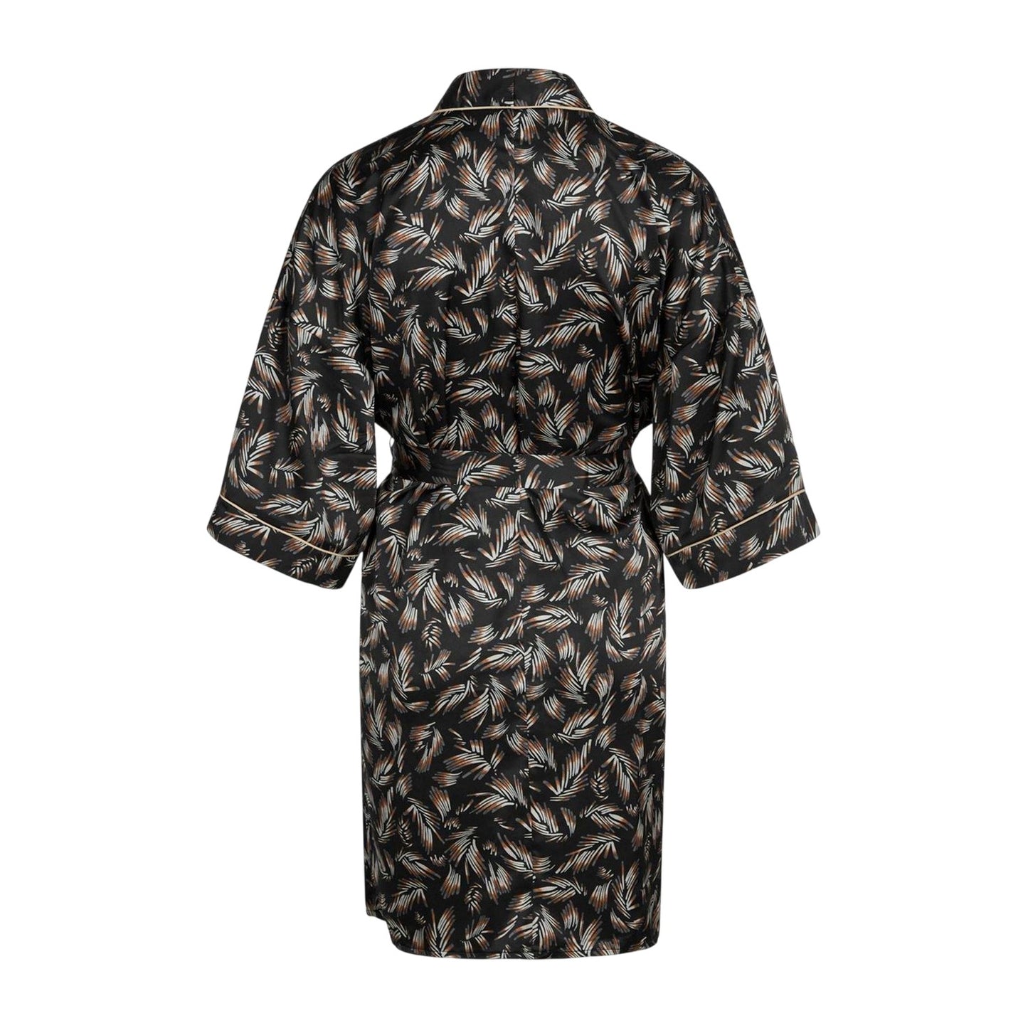 Black - Back - CCDK Copenhagen Womens-Ladies Jean Leaf Print Kimono