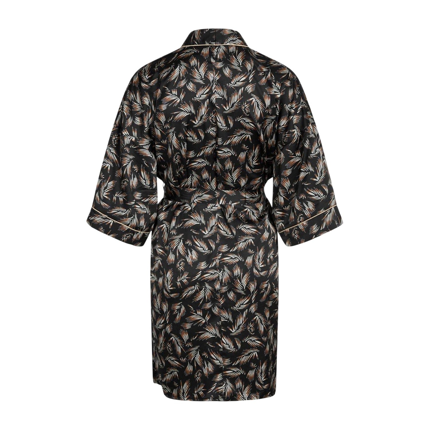 Black - Back - CCDK Copenhagen Womens-Ladies Jean Leaf Print Kimono
