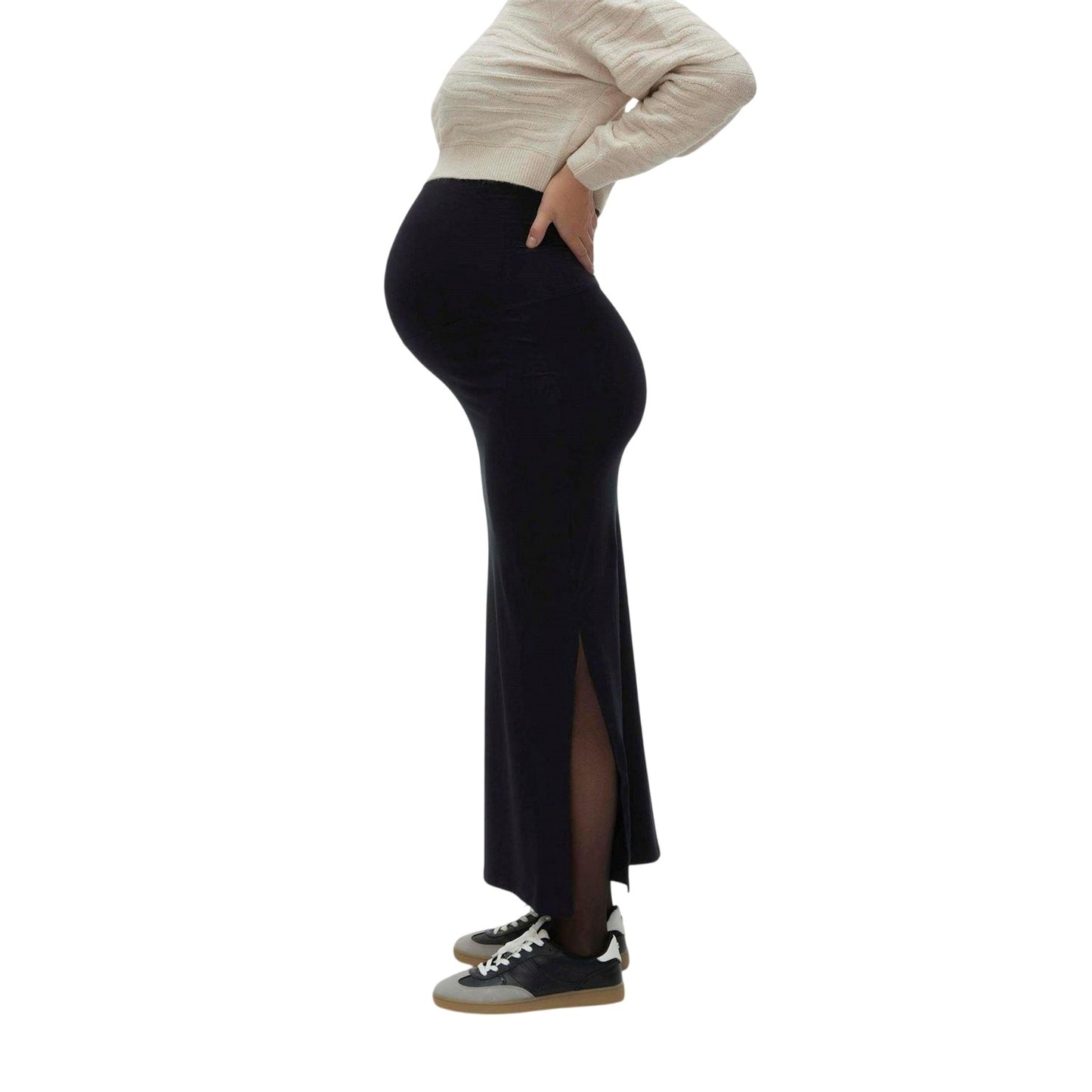 Black - Pack Shot - Mamalicious Womens-Ladies Emma Plain Tube Skirt