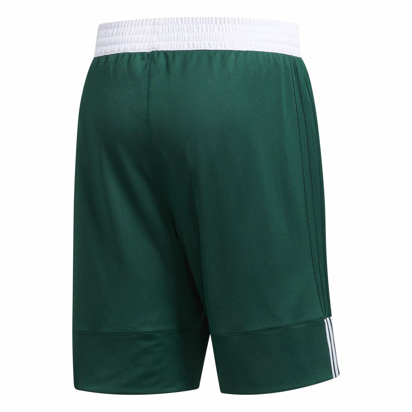 Dark Green-White - Back - Adidas Mens Logo Reversible Basketball Shorts
