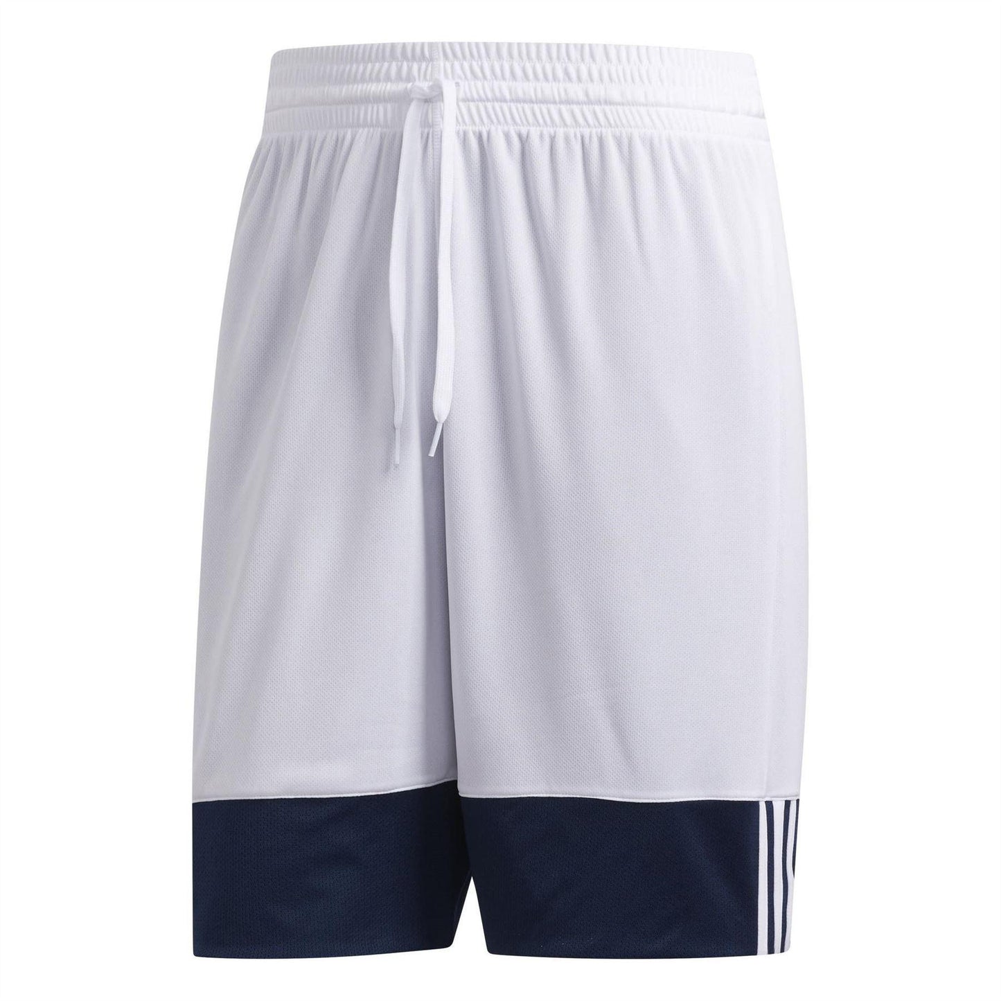 Navy-White - Side - Adidas Mens Logo Reversible Basketball Shorts