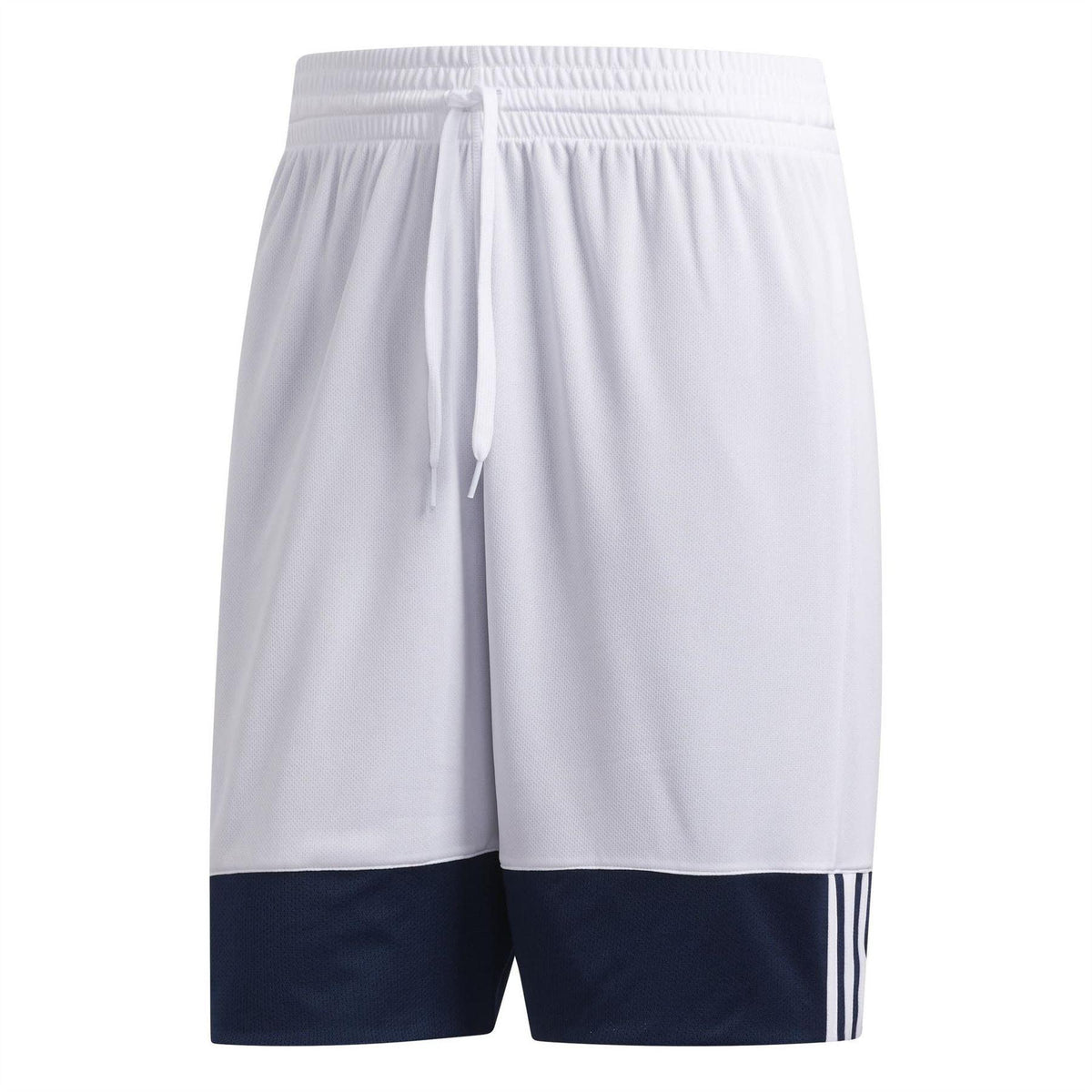Navy-White - Side - Adidas Mens Logo Reversible Basketball Shorts