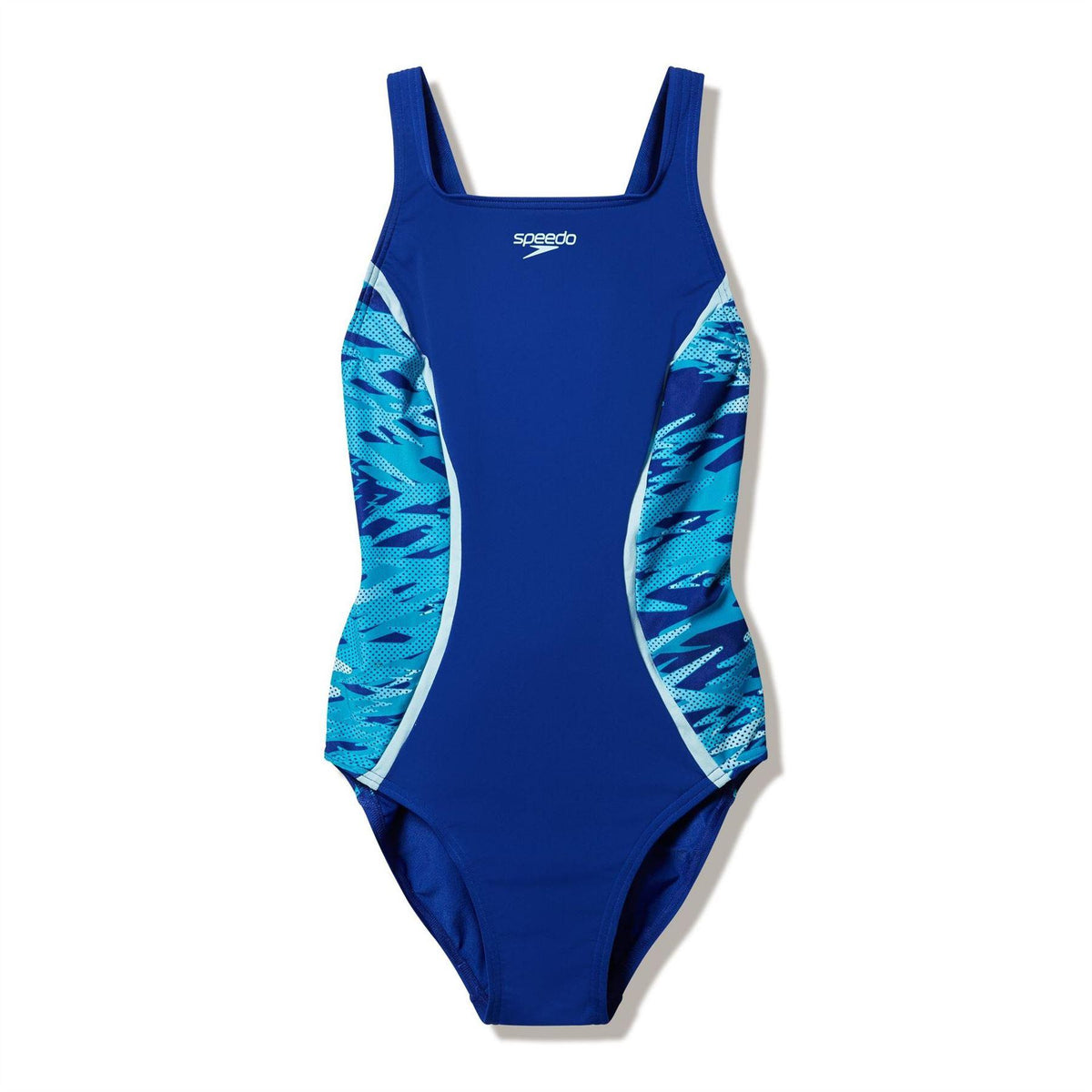 Blue - Front - Speedo Womens-Ladies Hyperbloom Splice Muscleback One Piece Swimsuit