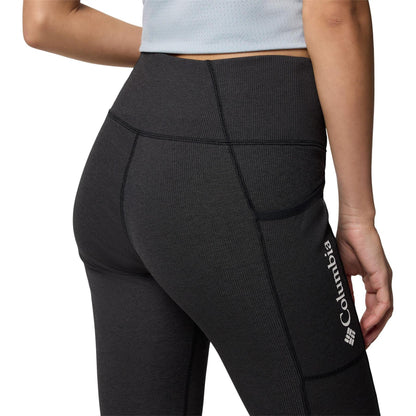 Black Heather - Lifestyle - Columbia Womens-Ladies Logo Fitted Leggings