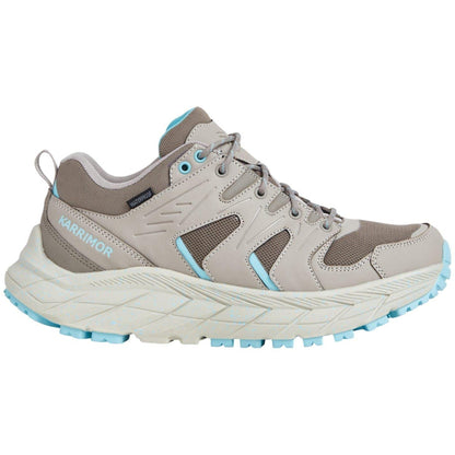Taupe Beige-Teal Green - Lifestyle - Karrimor Womens-Ladies Waterproof Hiking Shoes