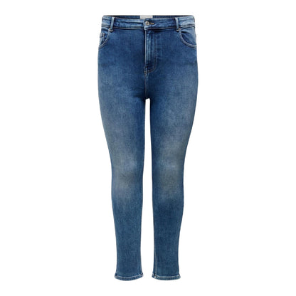Denim Blue - Front - Only Womens-Ladies 5 Pockets Skinny Jeans