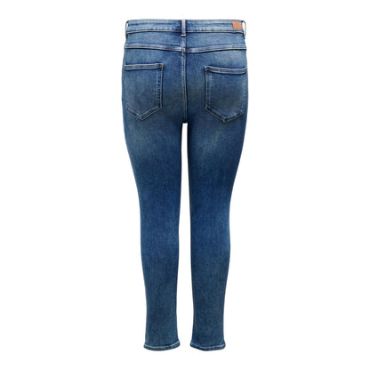 Denim Blue - Back - Only Womens-Ladies 5 Pockets Skinny Jeans