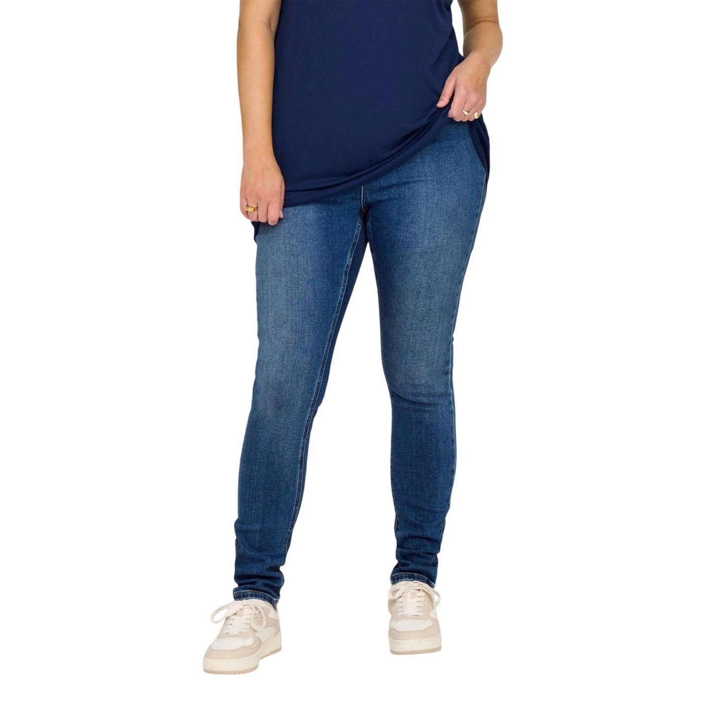Denim Blue - Side - Only Womens-Ladies 5 Pockets Skinny Jeans