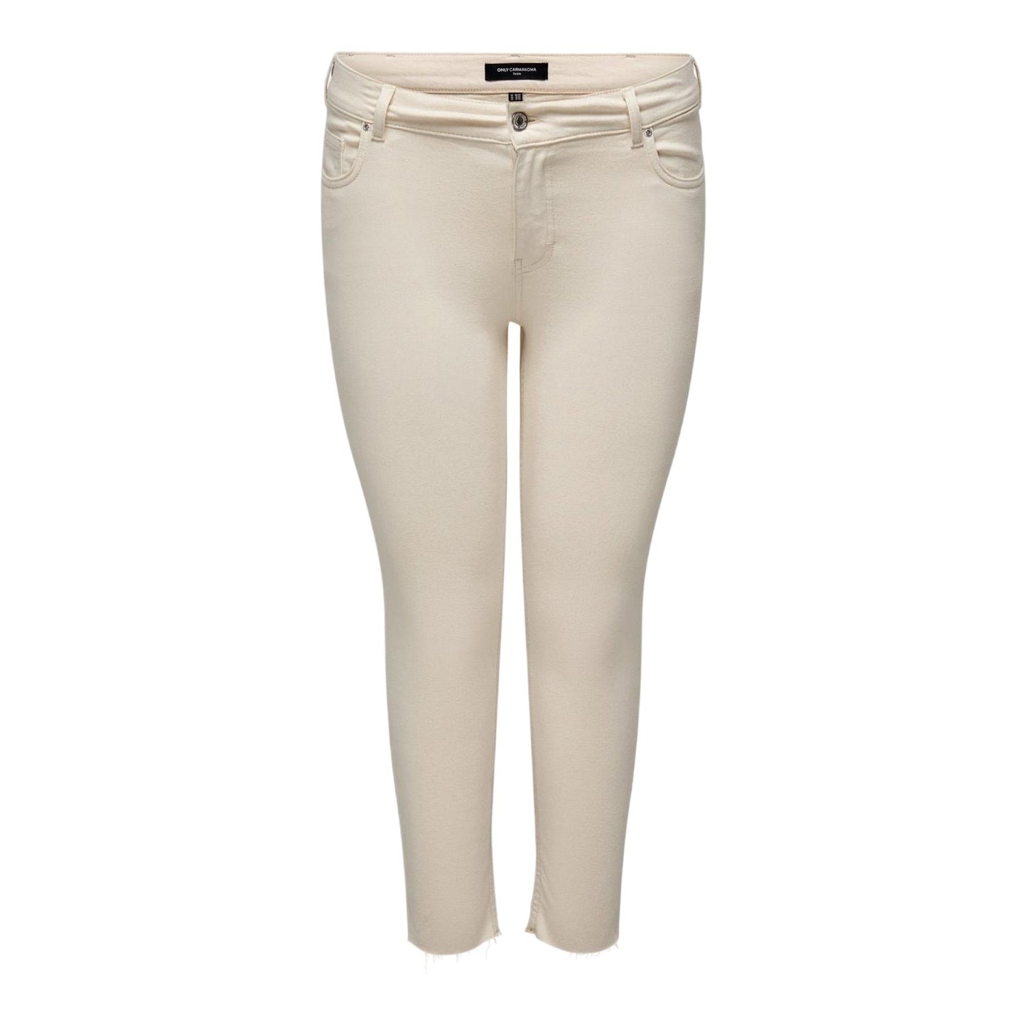 Ecru - Front - Only Womens-Ladies 5 Pockets Skinny Jeans