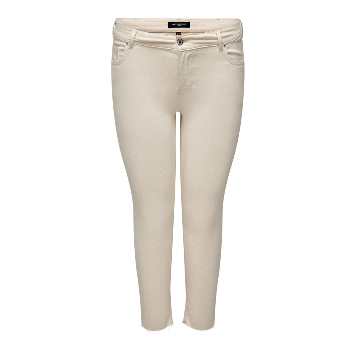 Ecru - Front - Only Womens-Ladies 5 Pockets Skinny Jeans