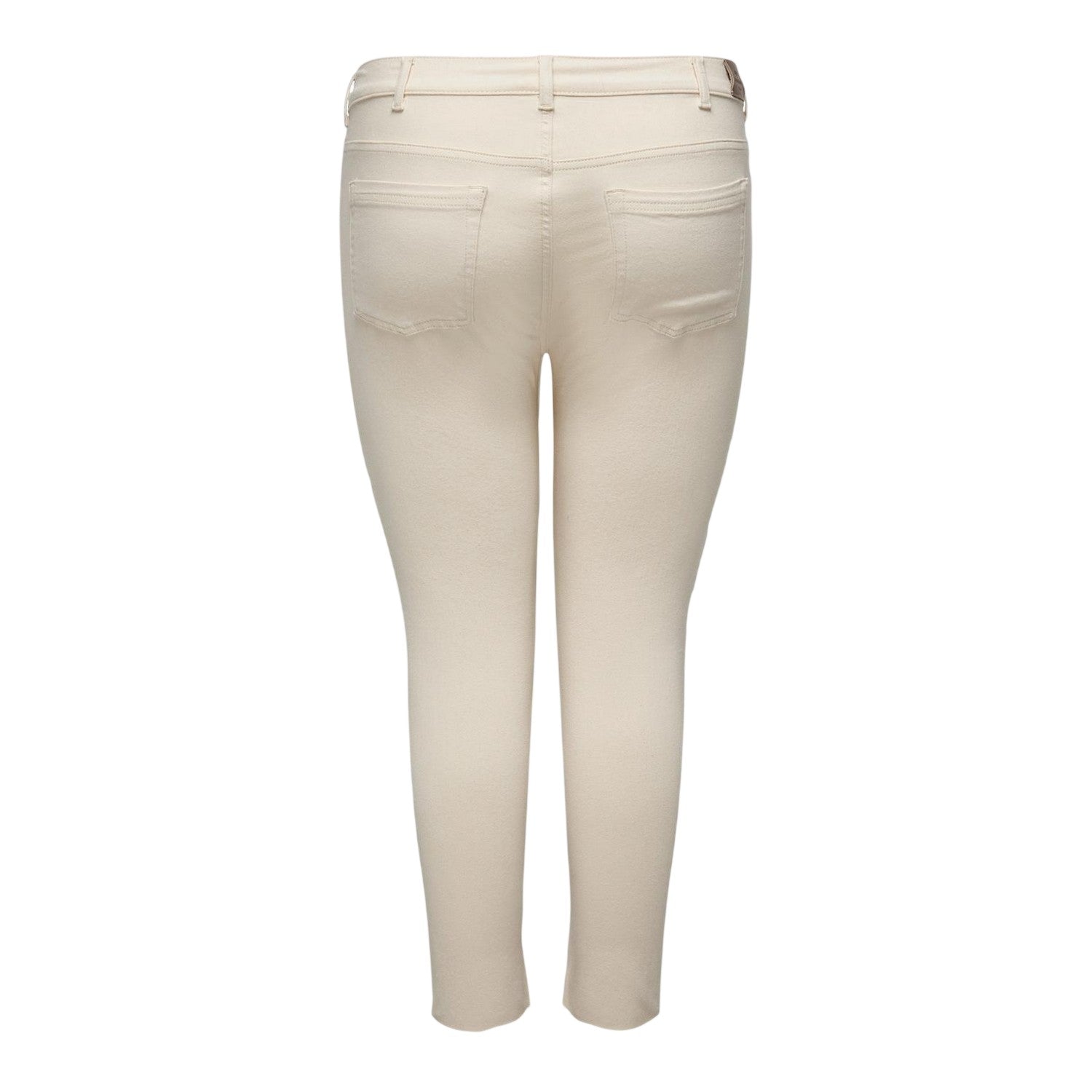 Ecru - Back - Only Womens-Ladies 5 Pockets Skinny Jeans