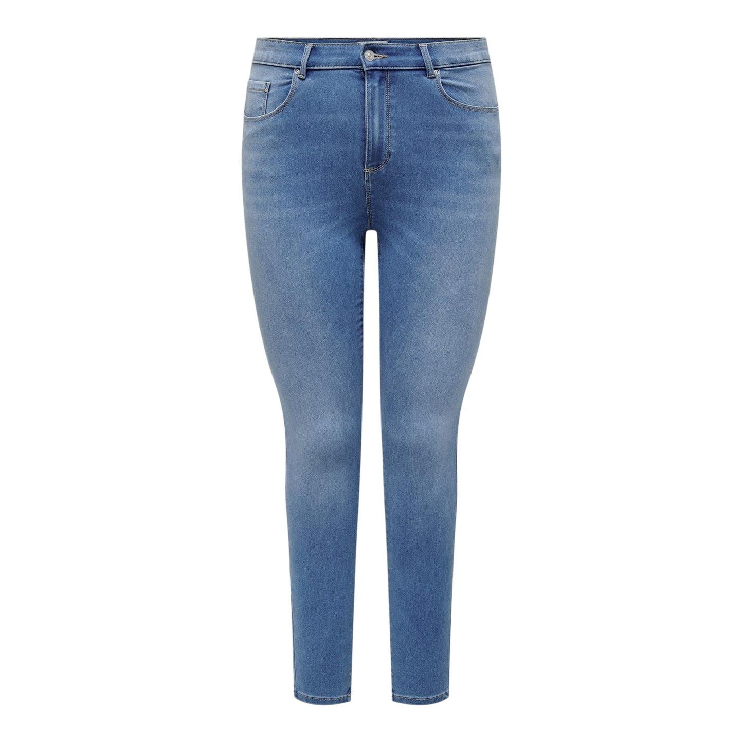 Light Denim Blue - Front - Only Womens-Ladies 5 Pockets Skinny Jeans