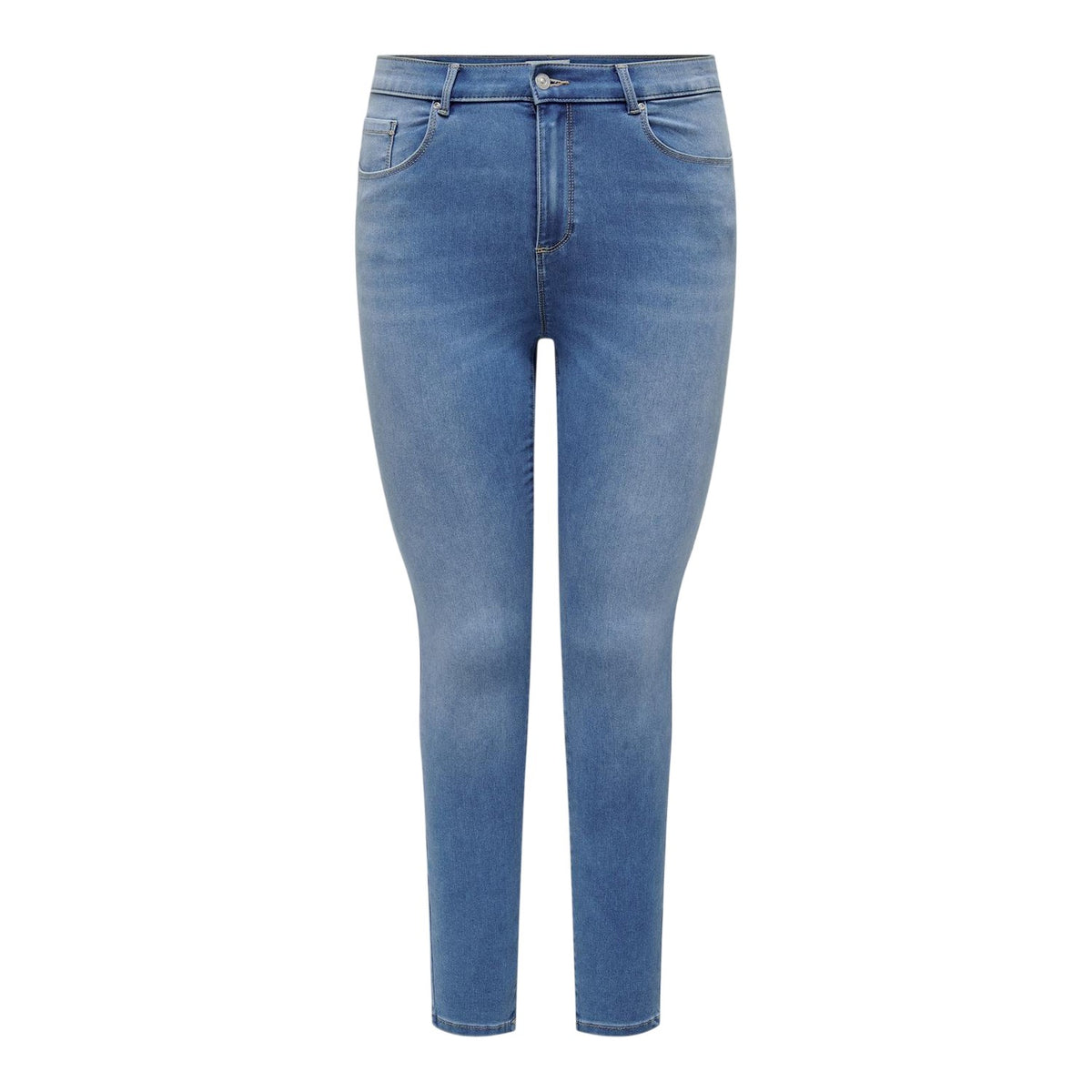 Light Denim Blue - Front - Only Womens-Ladies 5 Pockets Skinny Jeans
