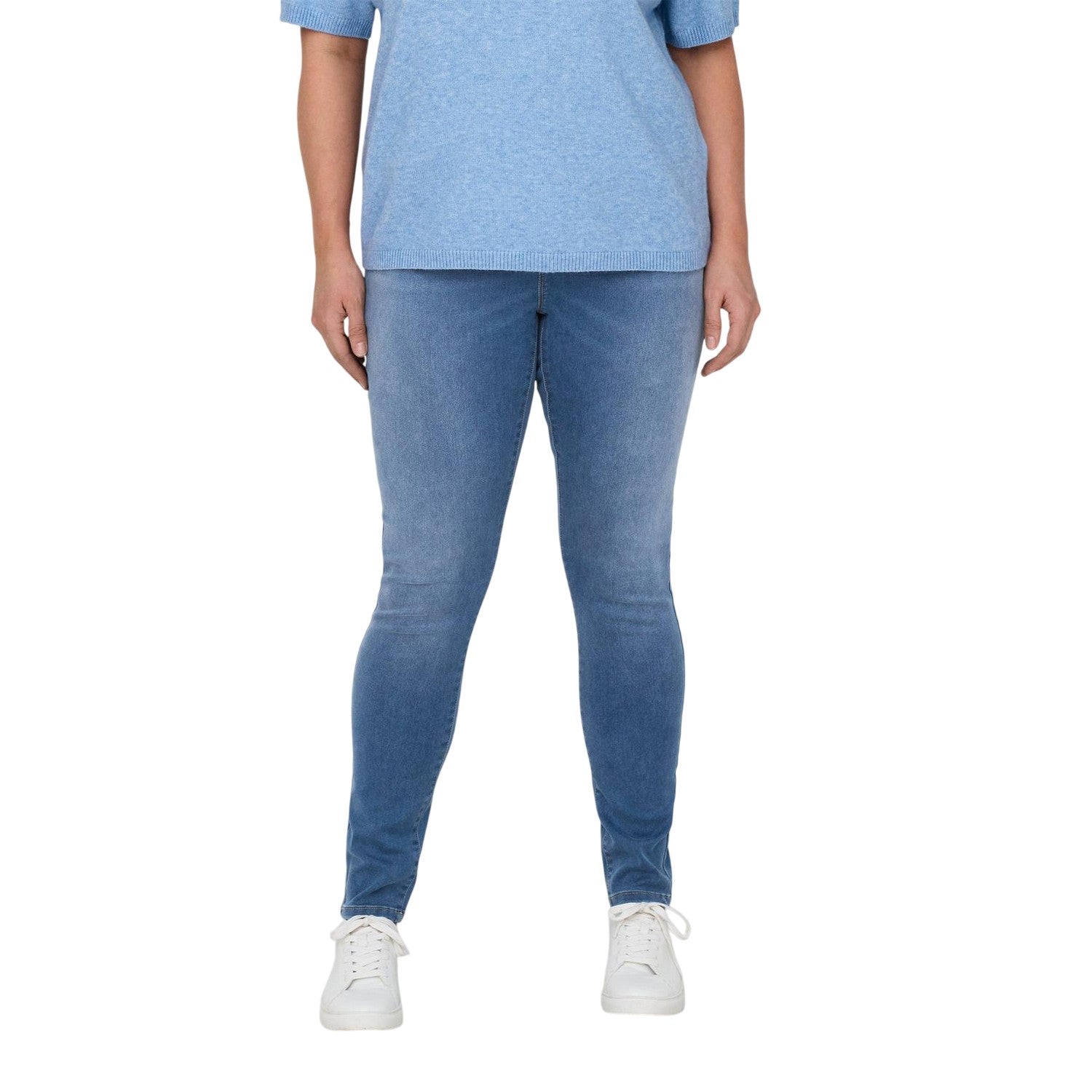 Light Denim Blue - Side - Only Womens-Ladies 5 Pockets Skinny Jeans
