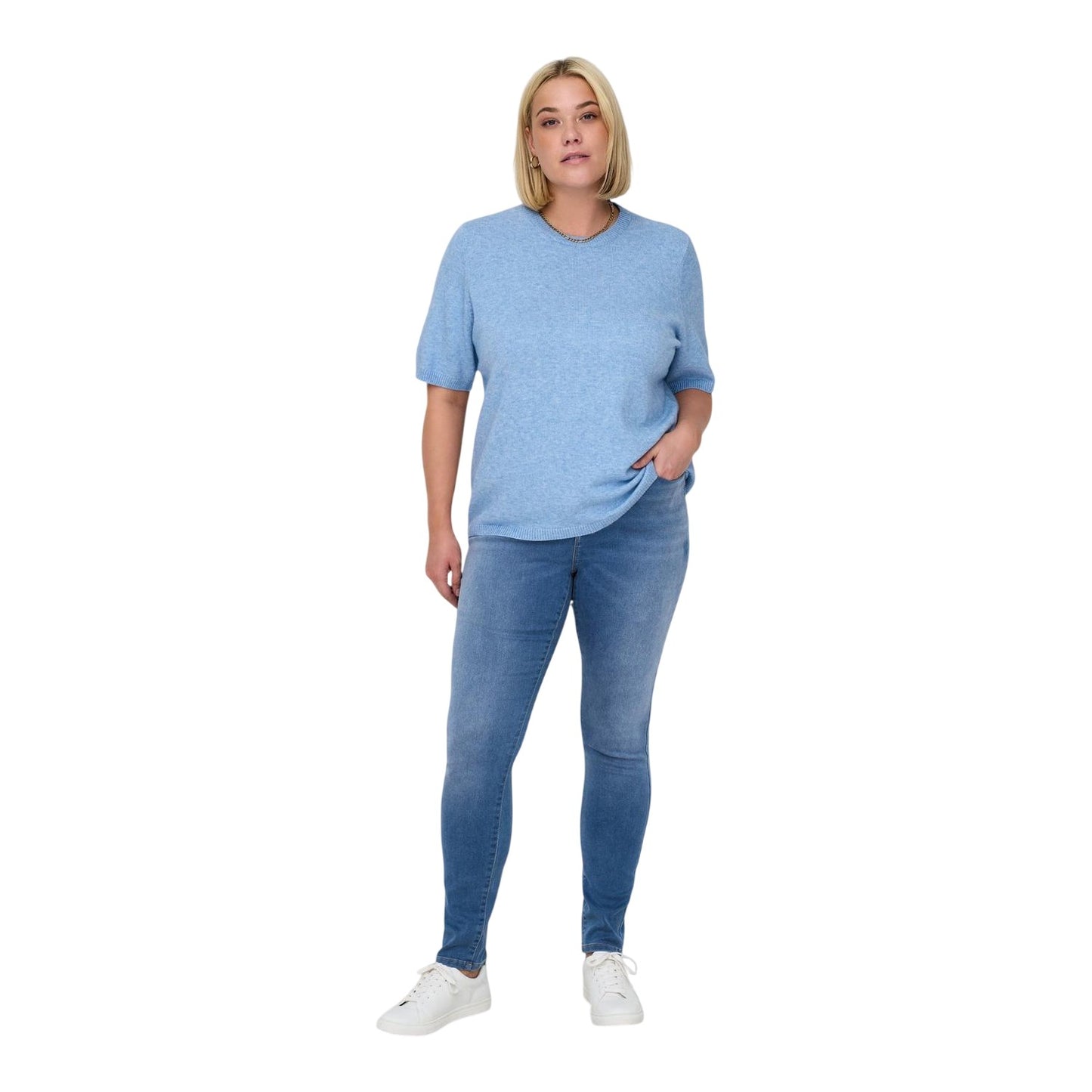 Light Denim Blue - Lifestyle - Only Womens-Ladies 5 Pockets Skinny Jeans