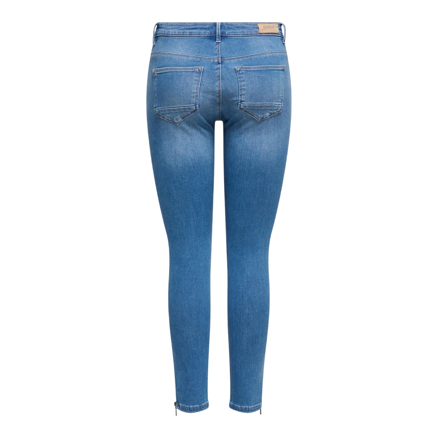 Blue Denim - Back - Only Womens-Ladies 5 Pockets Skinny Jeans