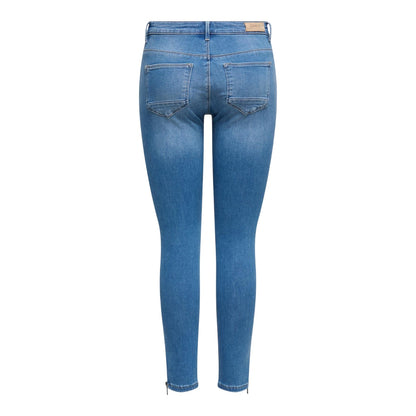 Blue Denim - Back - Only Womens-Ladies 5 Pockets Skinny Jeans