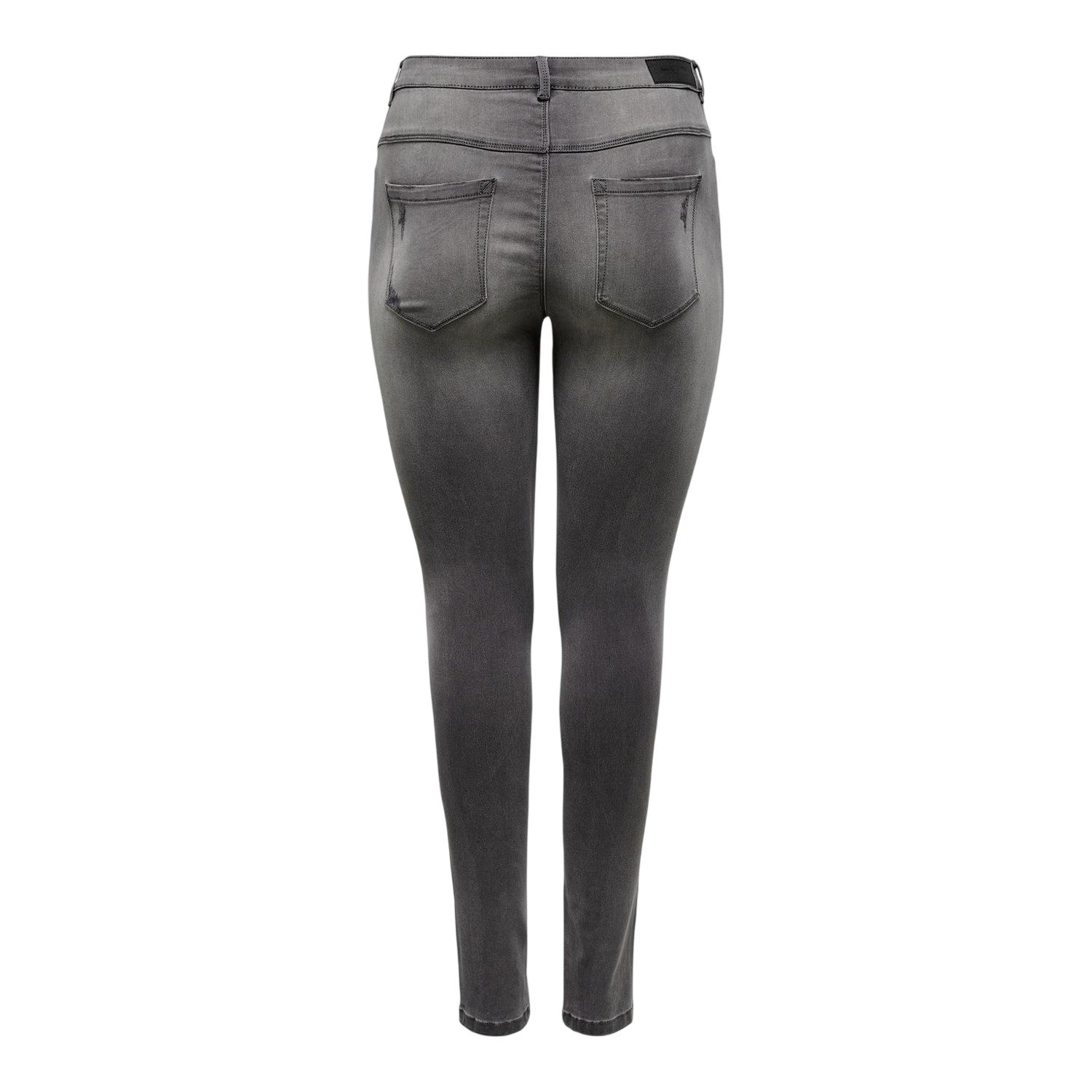Dark Grey - Back - Only Womens-Ladies 5 Pockets Skinny Jeans