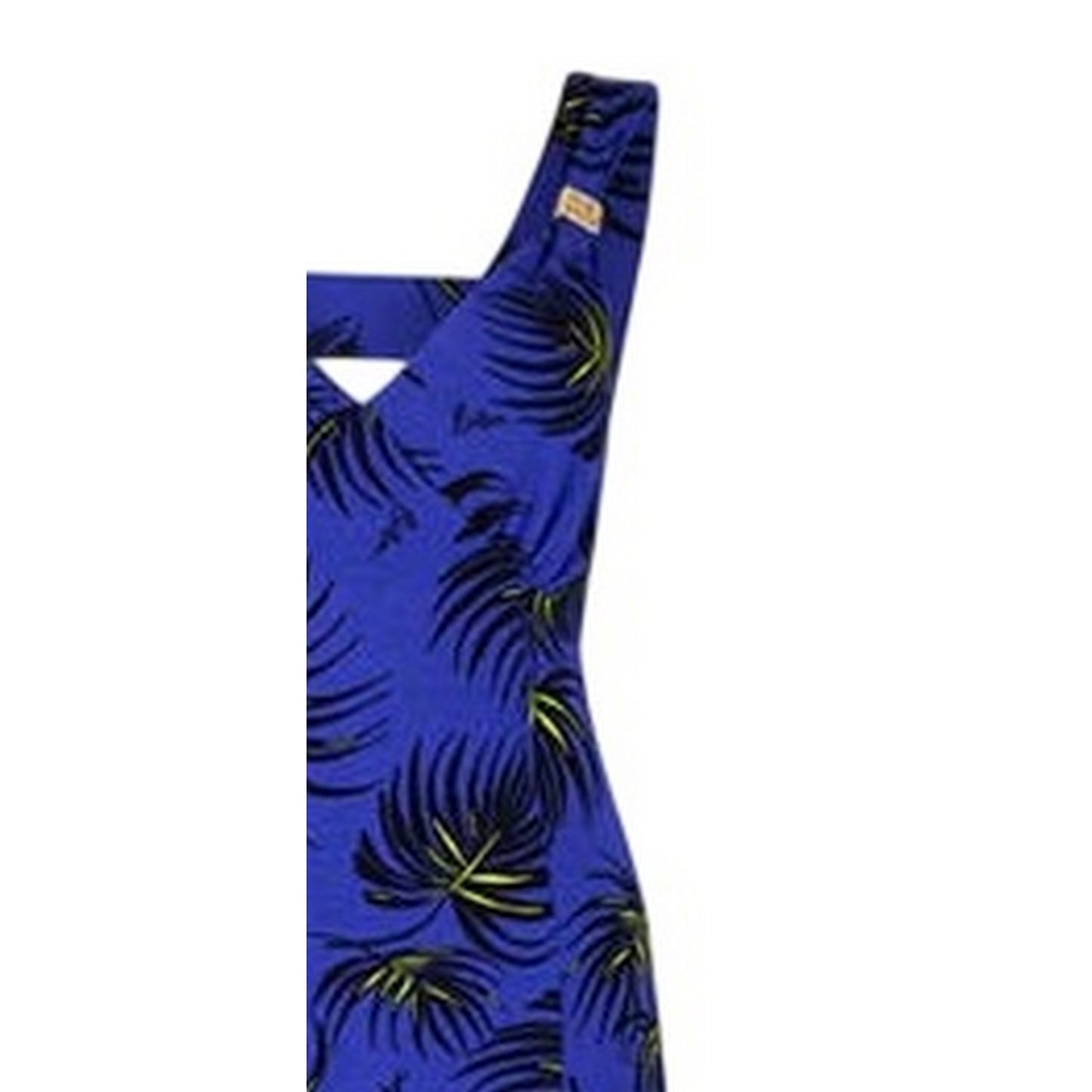 Blue - Lifestyle - Biba Womens-Ladies Leaf Print V Neck Slim Slip Dress