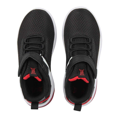 Black-White-Red - Side - Everlast Childrens-Kids Swish Court Trainers