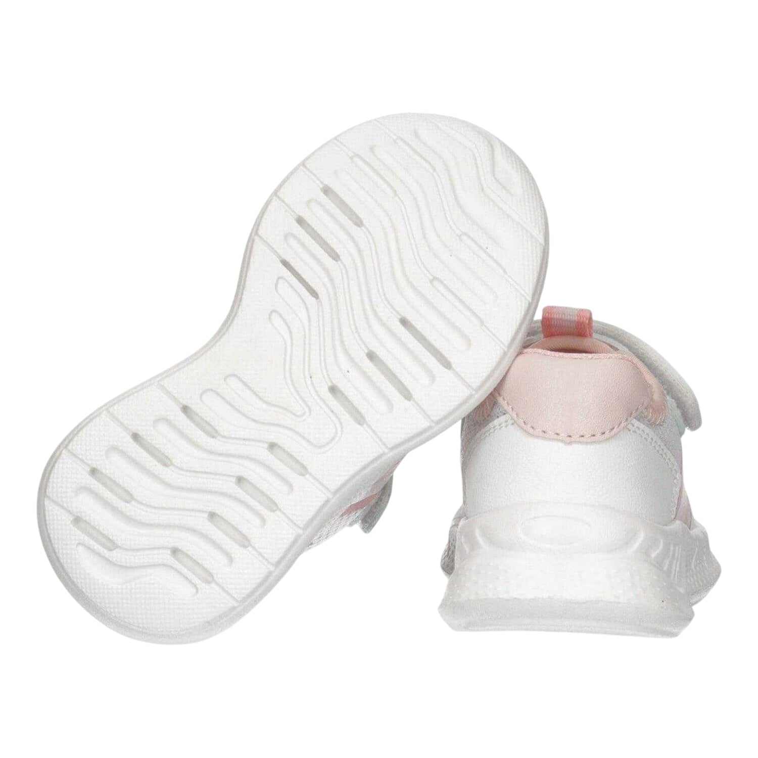 White-Pink - Lifestyle - Tommy Hilfiger Childrens-Kids Stripe Leather Accents Flat Trainers