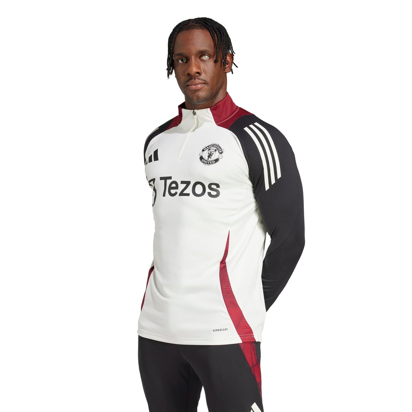 Off White-Black - Lifestyle - Adidas Womens-Ladies Trio 24 Manchester United FC Track Top