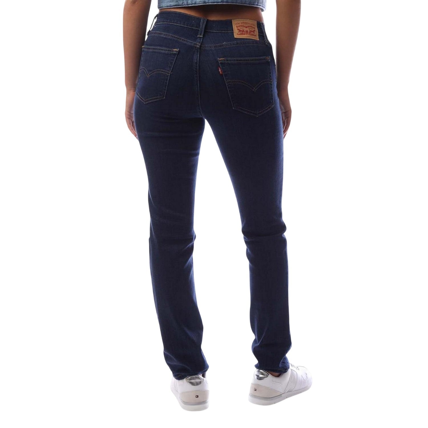 Dark Blue - Back - Levis Womens-Ladies 724 Straight Leg Jeans
