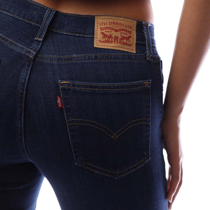 Dark Blue - Side - Levis Womens-Ladies 724 Straight Leg Jeans