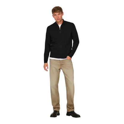 Beige - Lifestyle - Only Mens Denim 5 Pockets Relaxed Fit Jeans