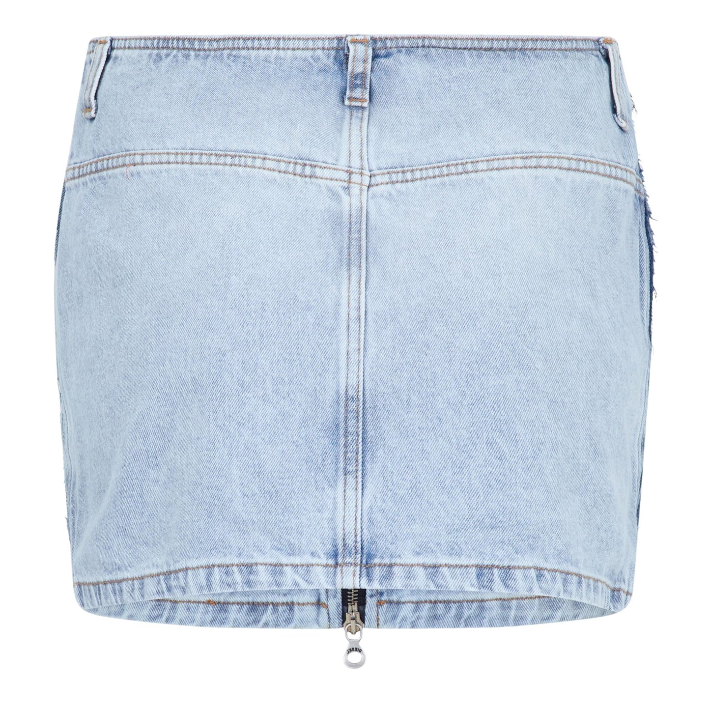 Blue Denim - Back - Diesel Womens-Ladies Ron S4 A-line Regular Mini Skirt
