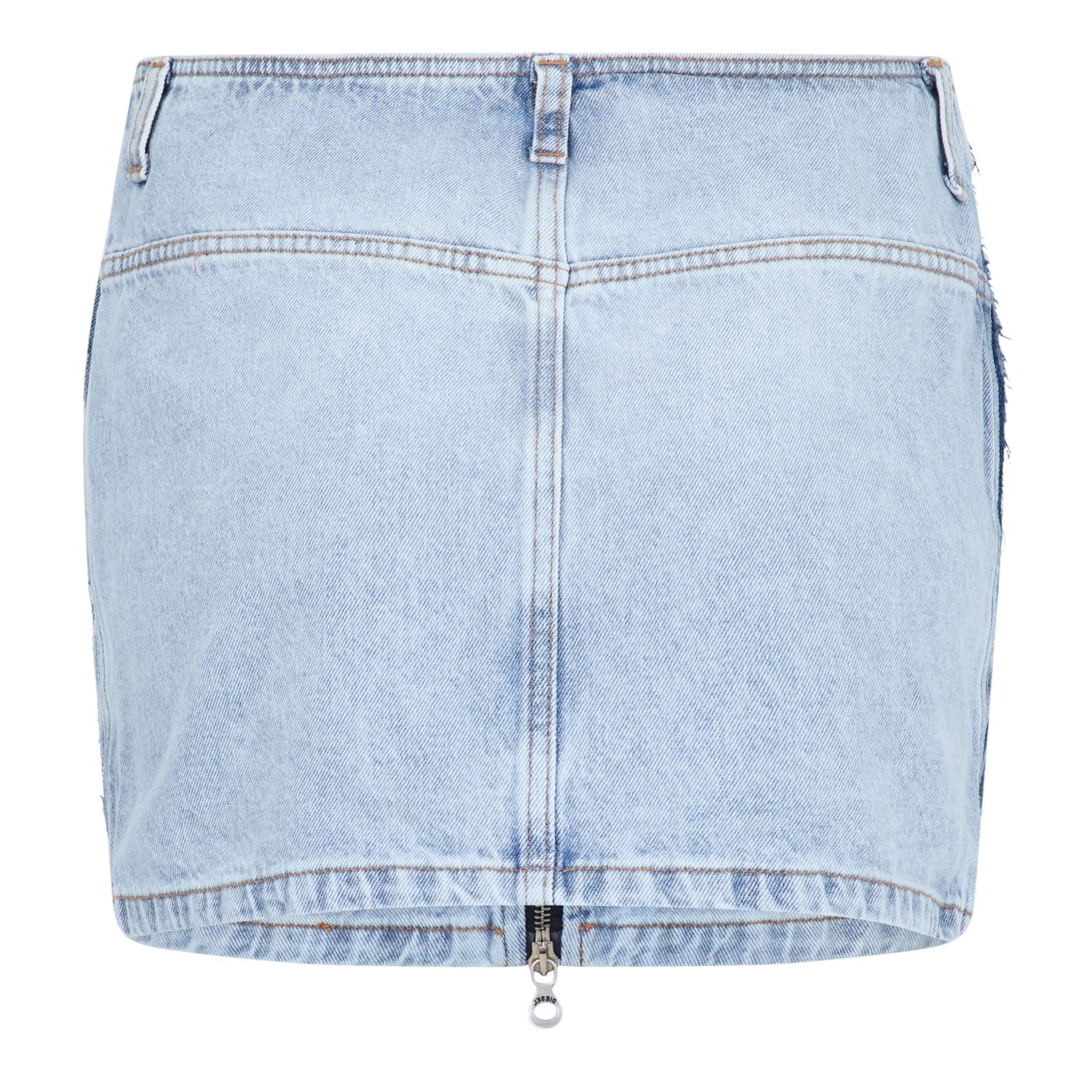 Blue Denim - Back - Diesel Womens-Ladies Ron S4 A-line Regular Mini Skirt