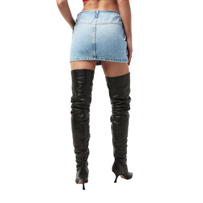 Blue Denim - Lifestyle - Diesel Womens-Ladies Ron S4 A-line Regular Mini Skirt
