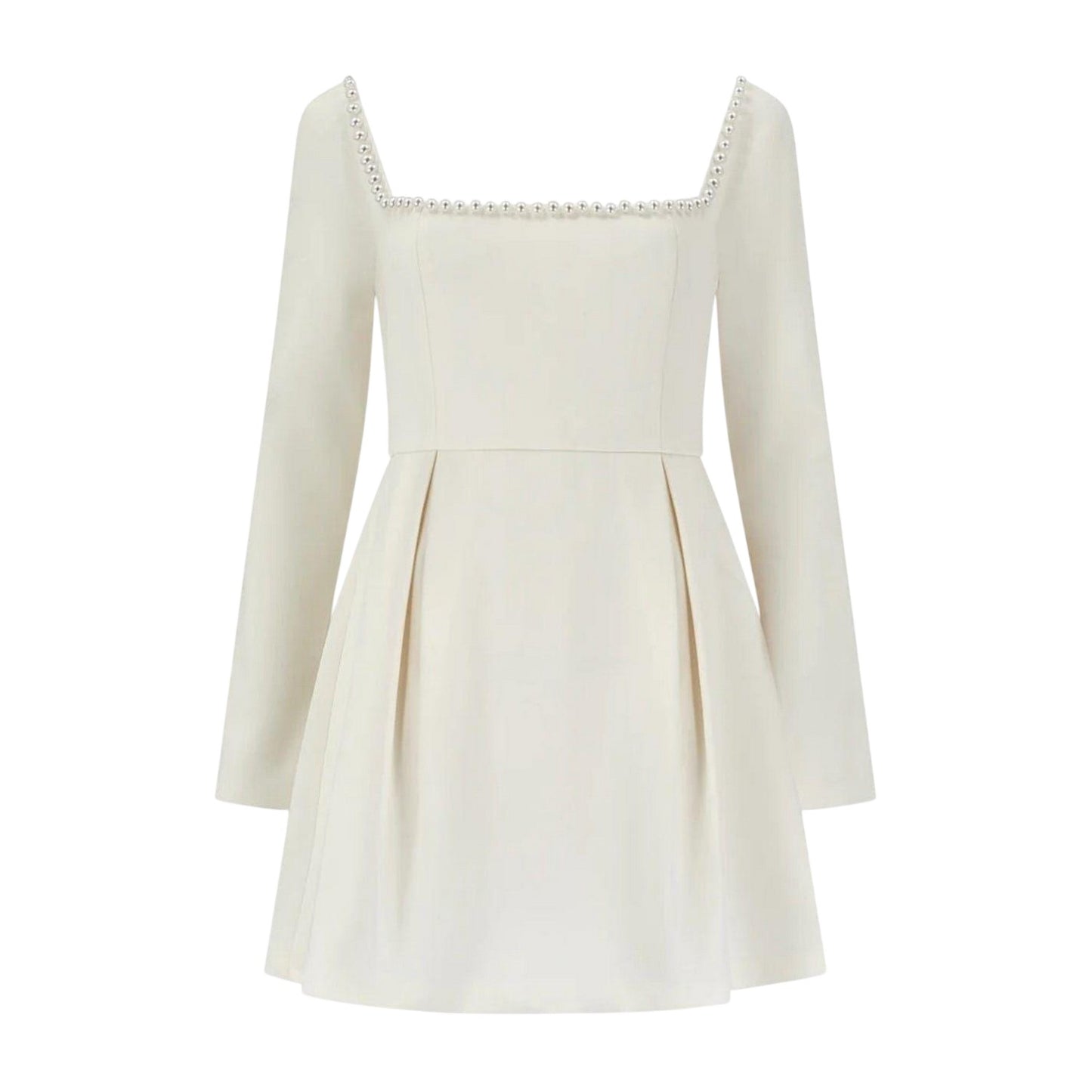 White - Front - Odd Muse Womens-Ladies The Ultimate Pearl Mini Dress