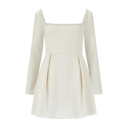 White - Front - Odd Muse Womens-Ladies The Ultimate Pearl Mini Dress